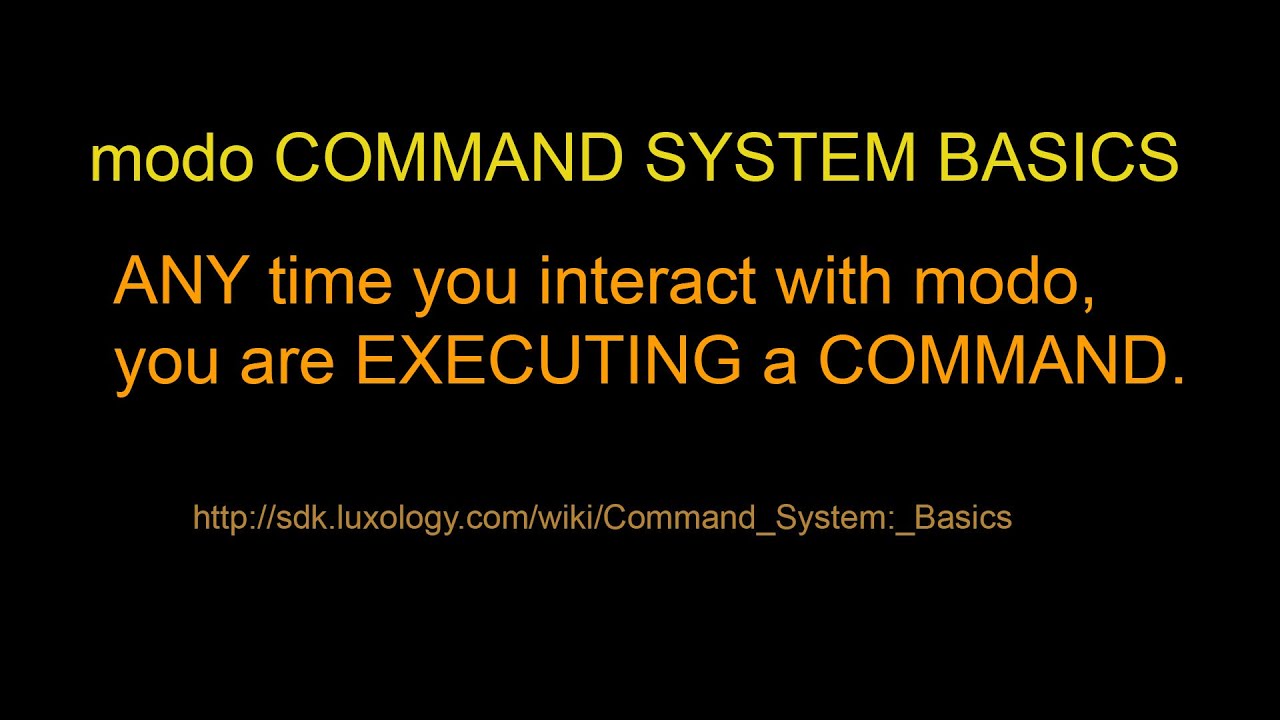 Command System Basics in modo. (902)