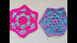 Shells hexagon easy crochet tutorial Crochet Nuts