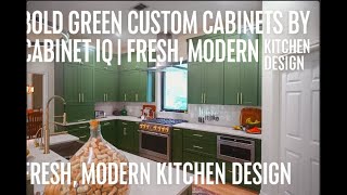 Bold Green Custom Cabinets by Cabinet IQ | Fresh, Modern Kitchen Design
