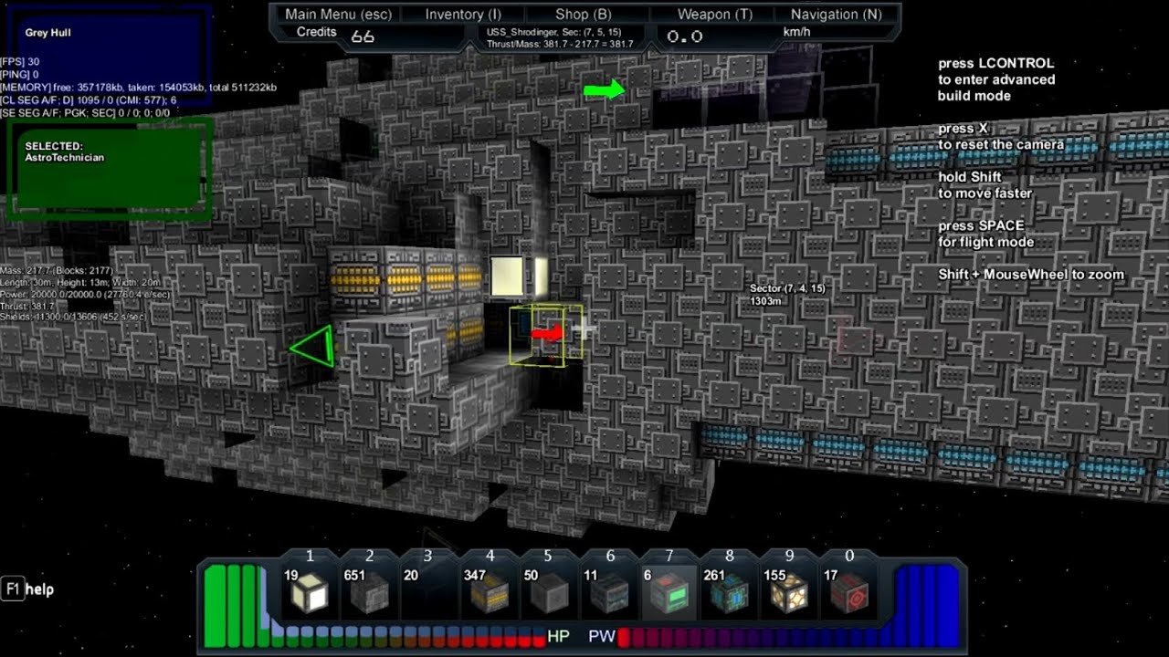 Starmade Episode 6 - Testing the Shrodinger Class Frigate Against a Pirate Station