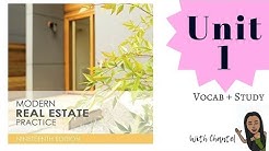 Modern Real Estate Practice UNIT 1| Real Estate Vocabulary Words