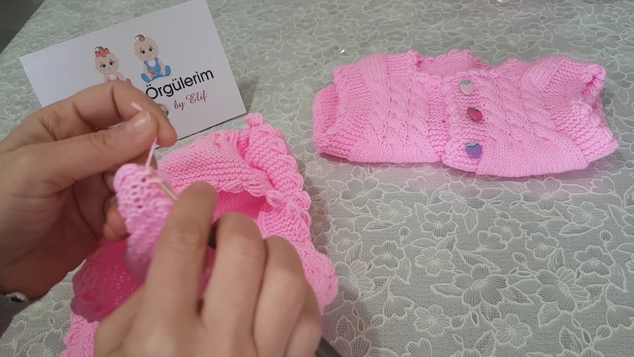Kız bebek örgü Burgulu yelek anlatımı 7.bölüm