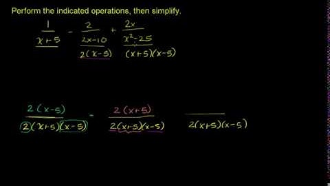 Adding and Subtracting rational expressions