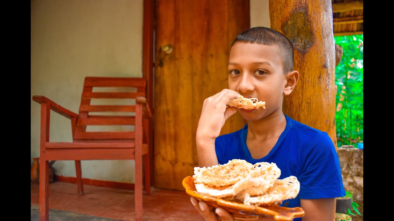 (අතුරුපසට පැණි ඉදි ආප්ප)Treacle String hoppers Village Healthy Food