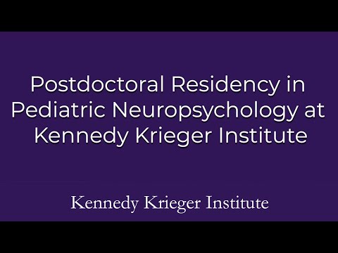 Postdoctoral Residency in pediatric Neuropsychology | Kennedy Krieger Institute