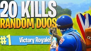 Carrying my Random Duos Partner with a 20 KILL Victory Royale! - PS4 Fortnite Random Duos game!
