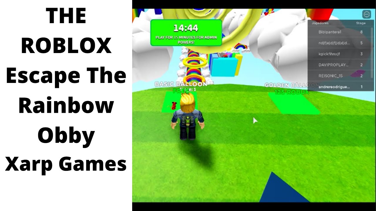 The Roblox - Escape The Rainbow Obby with Xarp - Xarp Games