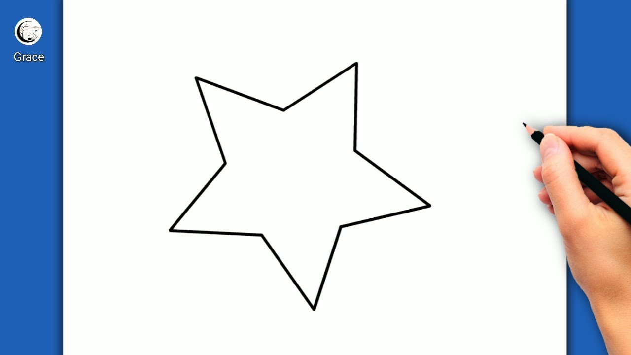 Cómo dibujar una estrella - ️ ( fácil 😊 ) - YouTube