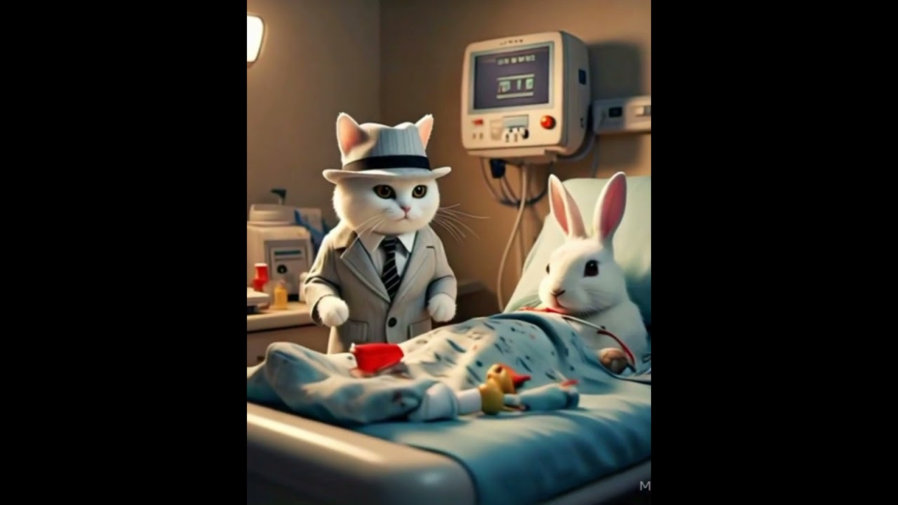 Sad story of cat and rabbit 