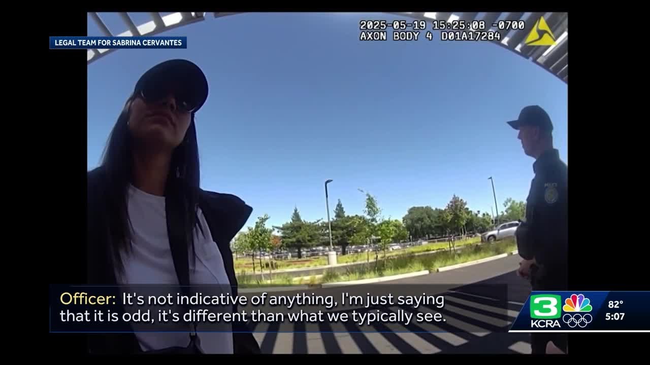 Sabrina Cervantes' attorneys release video footage from crash, encounters with Sacramento police