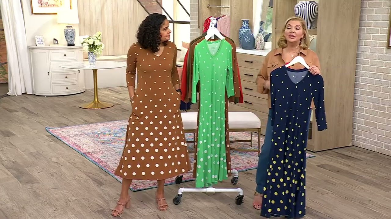 Attitudes by Renee Como Jersey Ombre Polka Dot Midi Dress on QVC Attitudes by Renee Como Jersey Ombre Polka Dot Midi Dress on QVC