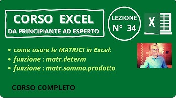 come usare le matrici |corso excel tutorial 34|GianMarcoCapitini