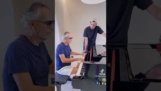 @MatteoBocelli singing on TikTok With ‎@Andrea Bocelli 🎹  Una Lunga Storia D&#39;amore by Gino Paoli