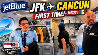 Our First JetBlue Flight from New York JFK to Cancun, Mexico 🇺🇸✈️🇲🇽 | Travel Vlog