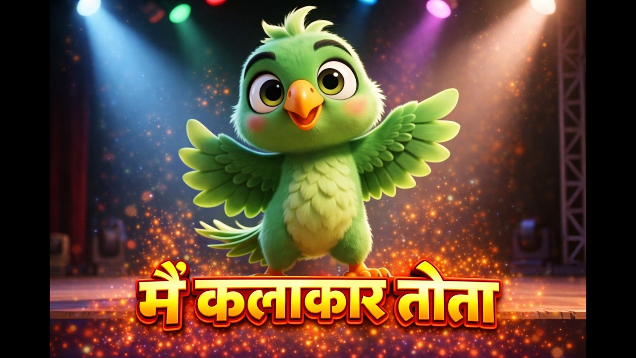 Main Tota Main Tota | Hindi nursery Rhymes for Kids | Learning Song for Toddlers 🎵मैं तोता, द पैरेट