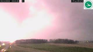 ODOT VIDEO | Severe storm in Ohio crossing I-75 near Shelby County