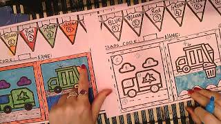 Color by Number Kindergarden Pre-K Easy Color Recognition Kids