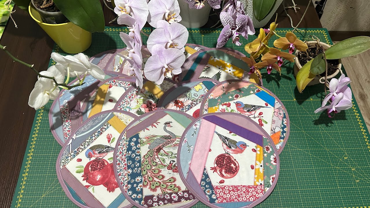 Подставка под приборы | Красивые лоскутные изделия из остатков ткани пэчворк | Шитье своими руками