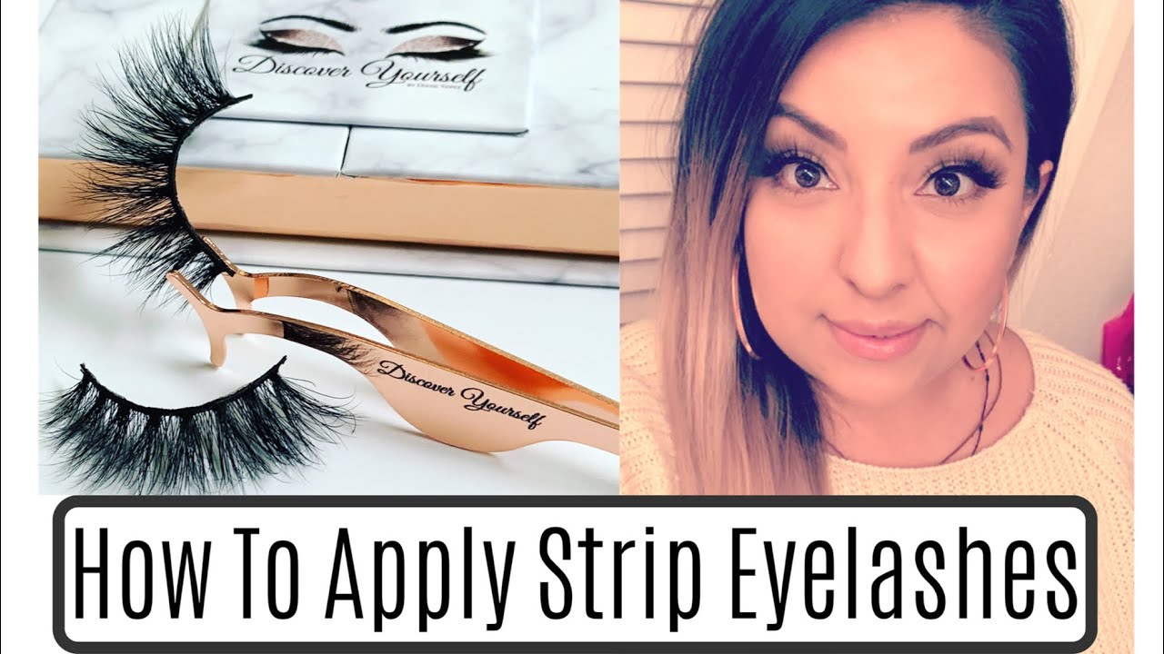 How To Apply Strip Eyelashes For Beginners! YouTube