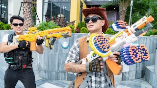 LTT Nerf War : Sniper SEAL X Warriors Nerf Guns Fight Hitmen Crime Dr Ken In Retribution