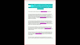 Nremt Emt Cognitive Final Exam Latest Update Actual Exam 240 video
