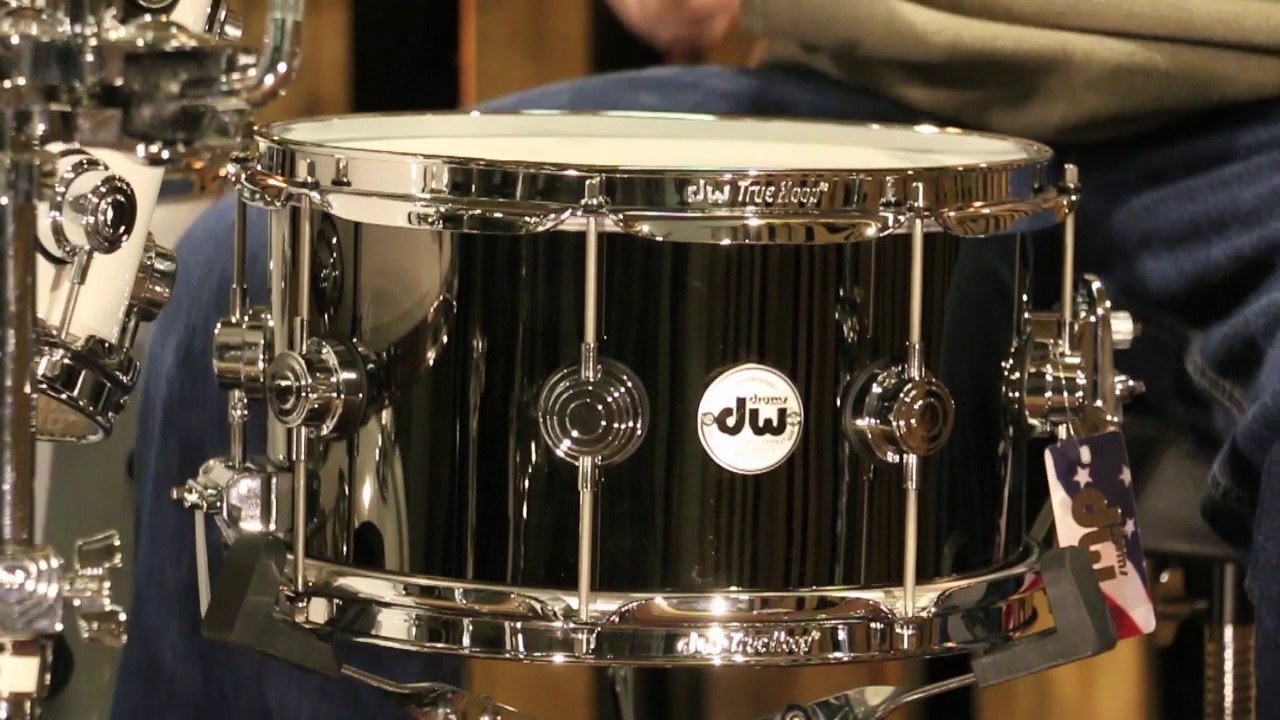 DW Collector's Brass Snare 7x13 Black Nickel finish