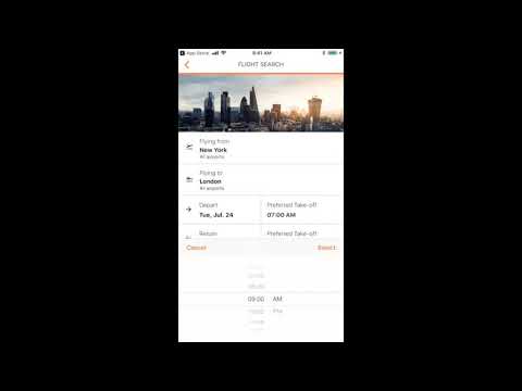 myCWT Mobile Flight Booking Overview