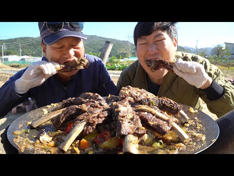 (<strong>Galbi</strong>-<strong>Jjim</strong>, Big size Braised Beef Ribs) 요리&amp;amp;먹방!! - Mukbang eating show