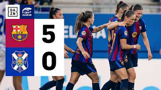 FC Barcelona vs Costa Adeje Tenerife (5-0) | Resumen y goles | Highlights Liga F