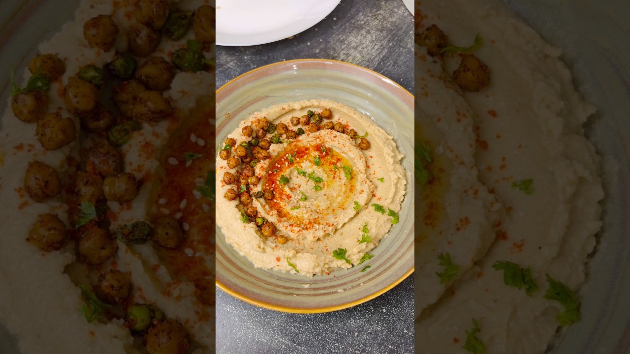 Homemade Hummus recipe/5 min healthy recipe 