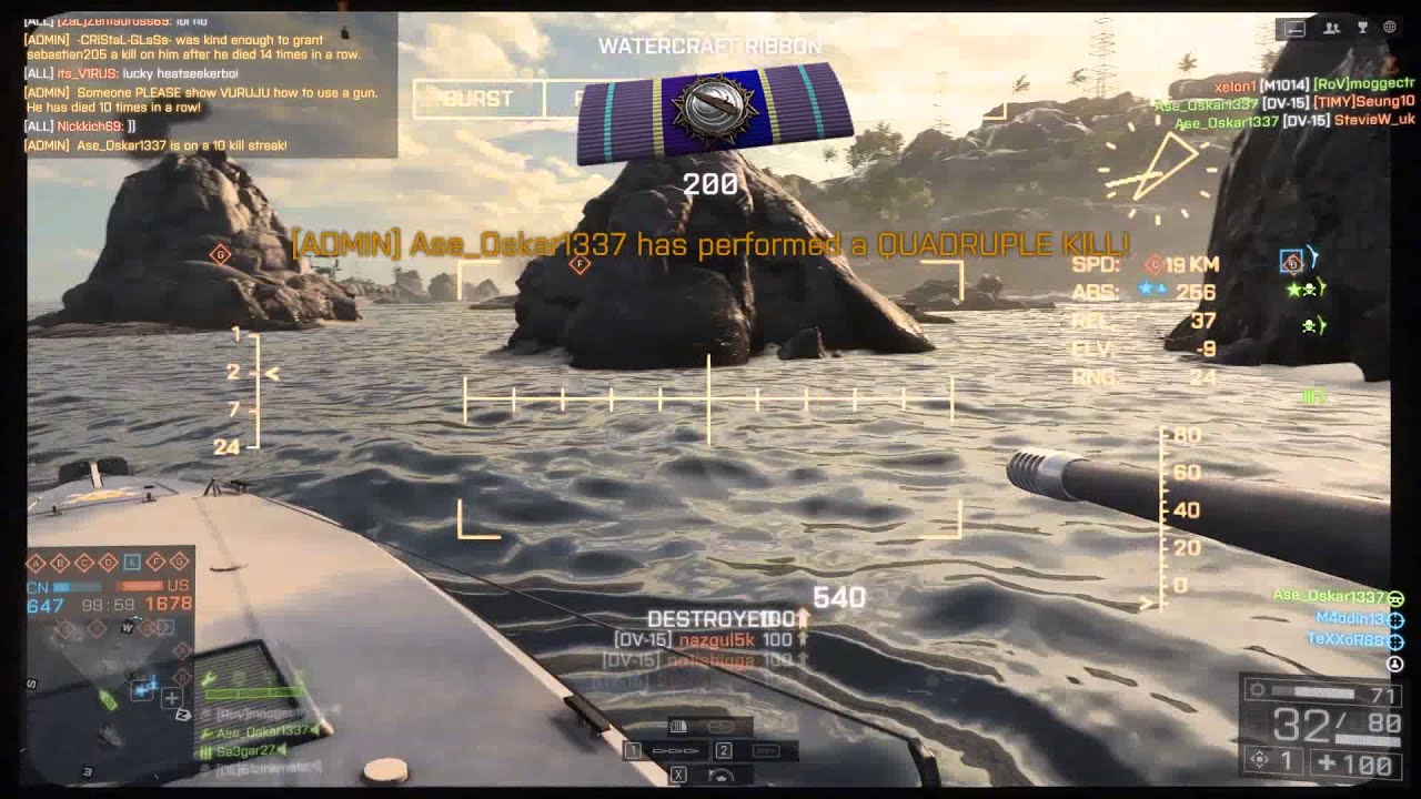 Battlefield4: how to attackboat