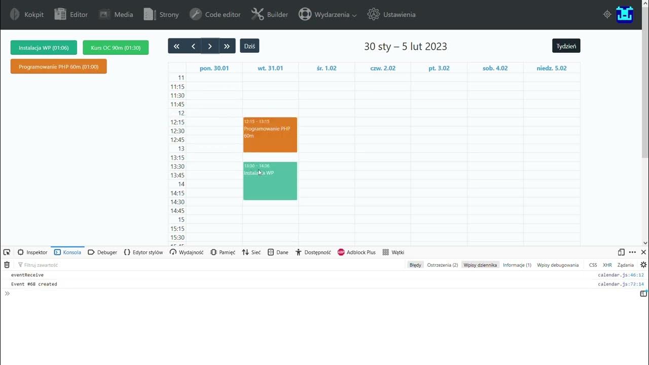 Jquery fullcalendar working example with Octobercms - YouTube