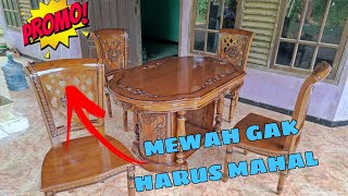 YANG PALING DI MINATI PARA IRT || MEJA MAKAN SALINA 4 KURSI WARNA CLASSIC