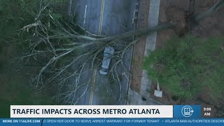 Tree down blocking Ponce De Leon Avenue