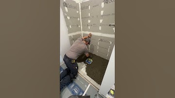 Dry pack mortar shower pan