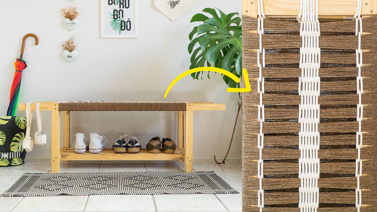 DIY - BANCO SAPATEIRA com SISAL