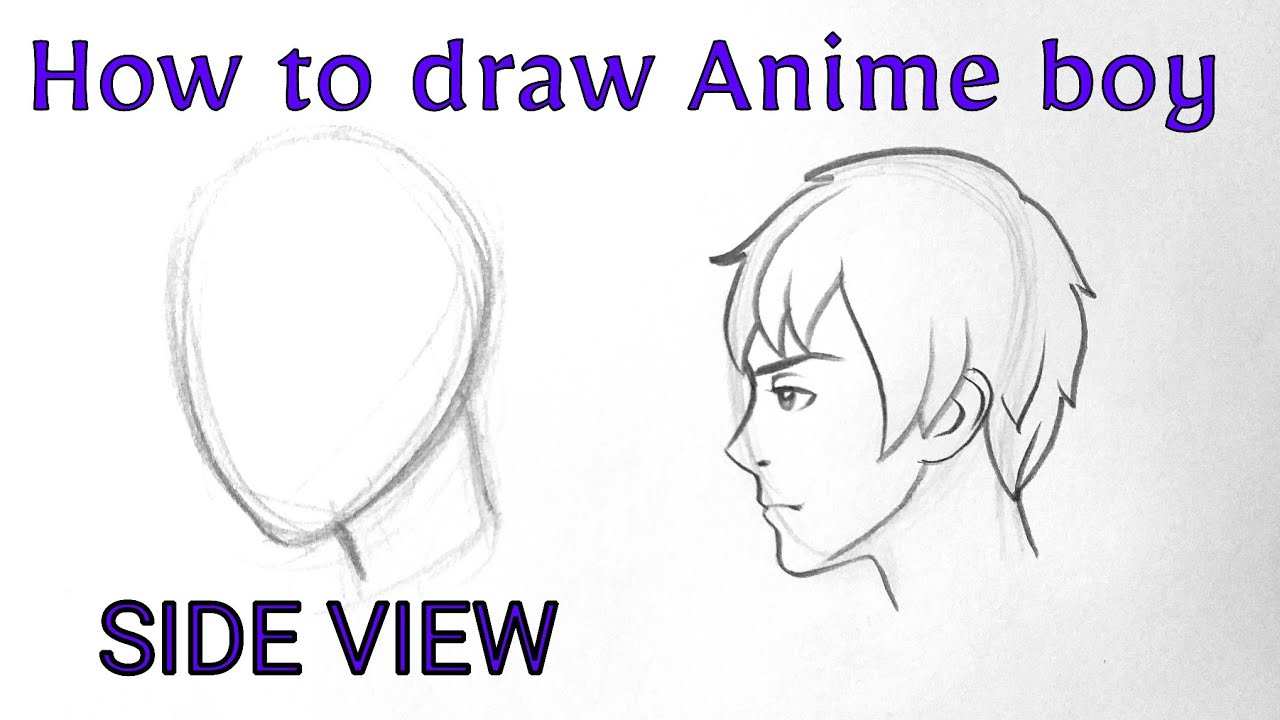 5 STEPS How to Draw Anime Face SIDE VIEW  Step by Step Tutorial  YouTube