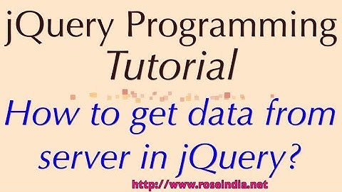 How to get data from server in jQuery?