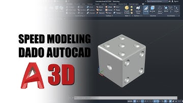 Speed modeling AutoCAD 3D - Dado (dice) | #arktostgo