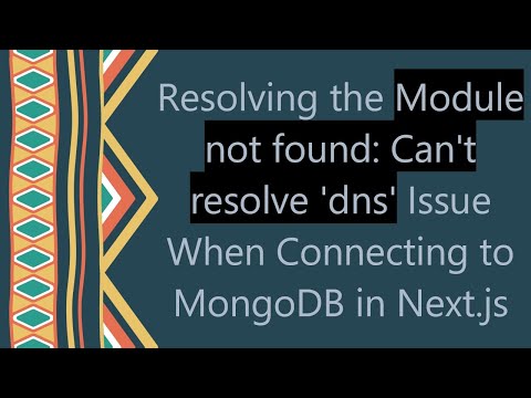 Resolving the Module