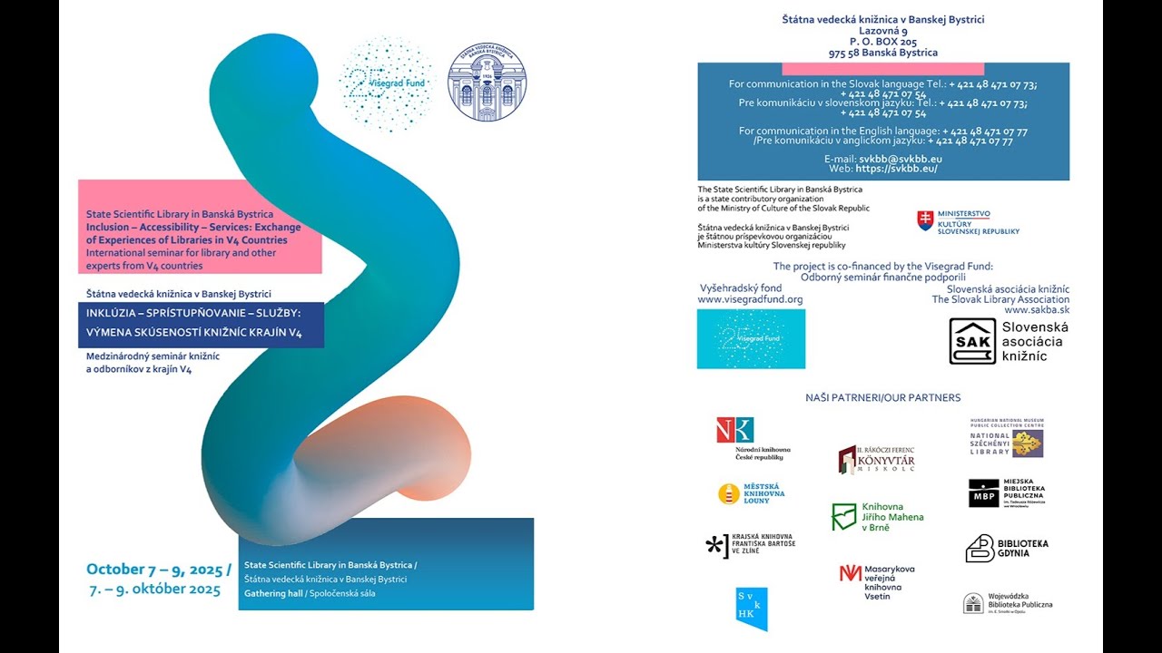 Inclusion – Accessibility – Services: Exchange of Experiences of Libraries in V4 Countries  Day 1.