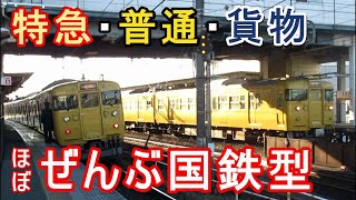 【国鉄型だらけ】JR山陽本線 北長瀬駅で電車ウォッチング！