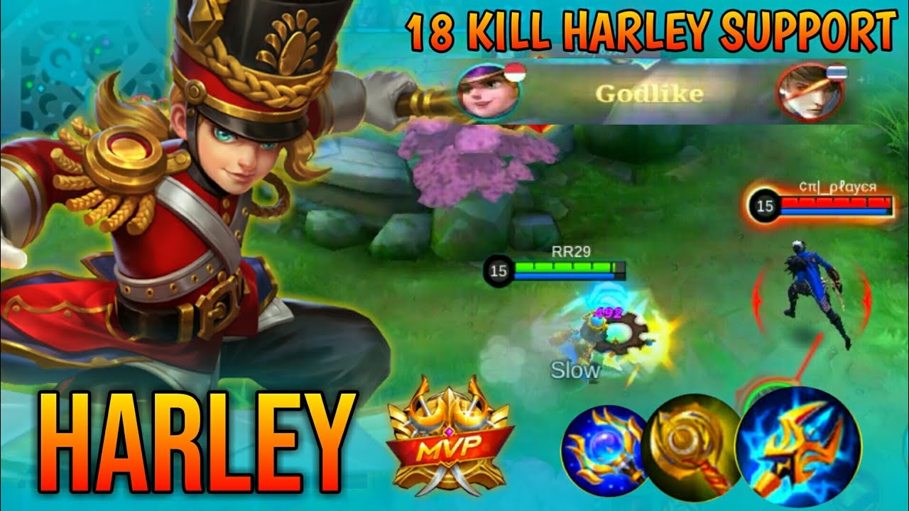 HARLEY BEST BUILD !! 18 KILL SOLO RANK | BUILD HARLEY TERSAKIT 2022 - MLBB