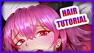 HOW TO COLOR/ PAINT ANIME HAIR! ✔️PROBLEM SOLVED! Digital art tutorial speedpaint