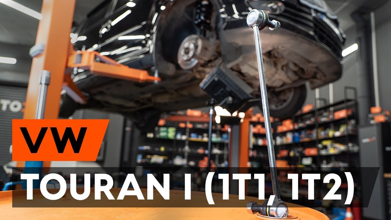 How to change front anti roll bar link on VW TOURAN 1 (1T1, 1T2) [TUTORIAL AUTODOC]