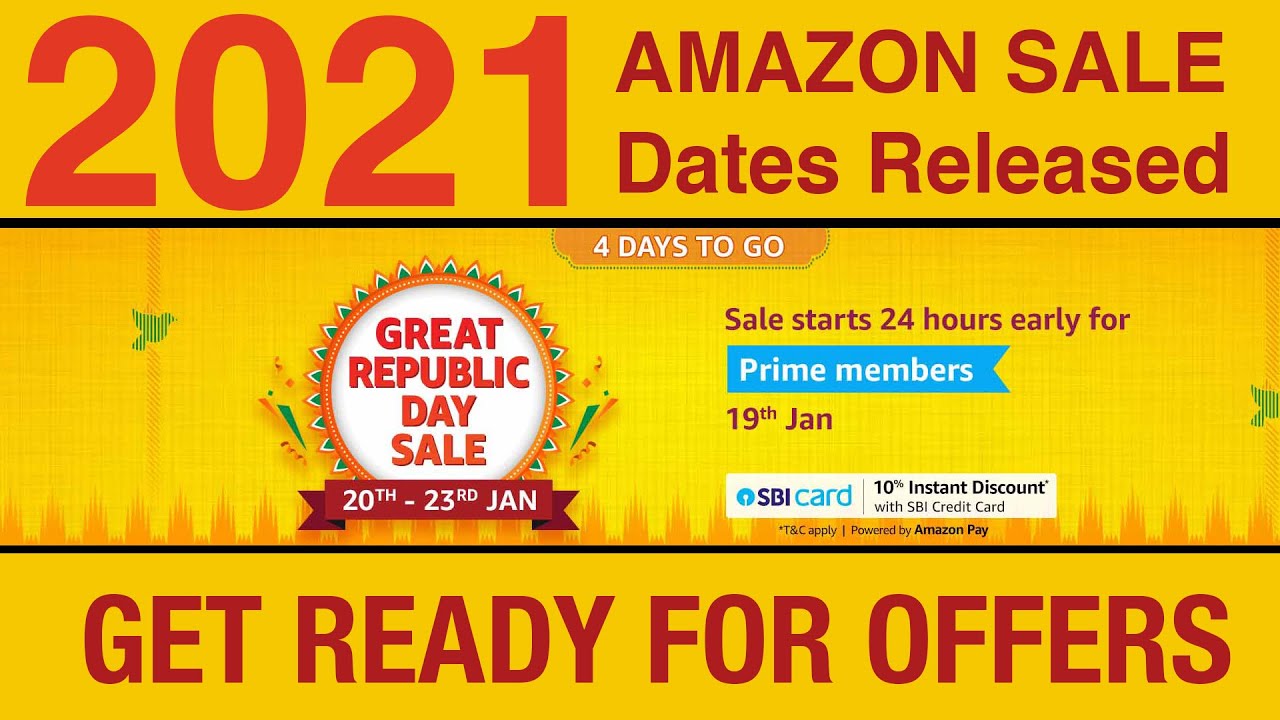 Amazon Great Republic Day Sale 2021 Offers Dates Released | Sale opening for Prime Members on 19 Jan