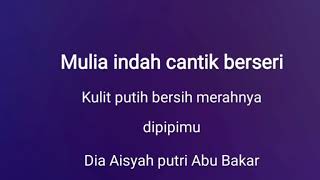 Nissa Sabyan | Aisyah Istri Rasulullah | KARAOKE LIRIK