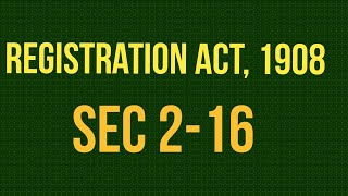 Registration Act, 1908 I Sec 2-16 I Study Law with Bushra screenshot 2