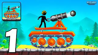 The Tank: Stick Pocket Hill - Gameplay Walkthrough Part 1 - Stickman Tank (Android, iOS) screenshot 1