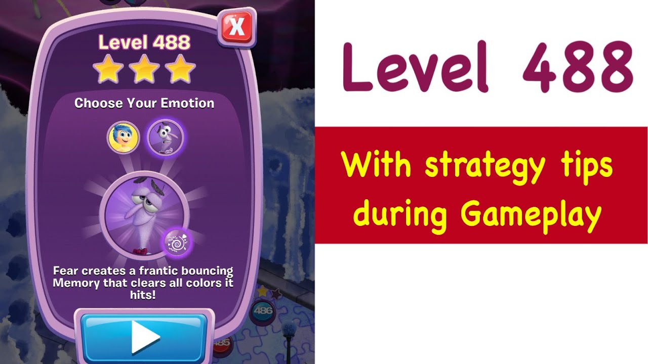 Inside Out Thought Bubbles Level 488 Tips and Strategy Gameplay Walkthrough No Boosters